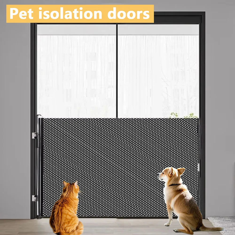 Retractable Pet Safety Gate Wide, Indoor Mesh Fence for Dogs & kitten, Mounting Accessories Included for Doors & Hallways