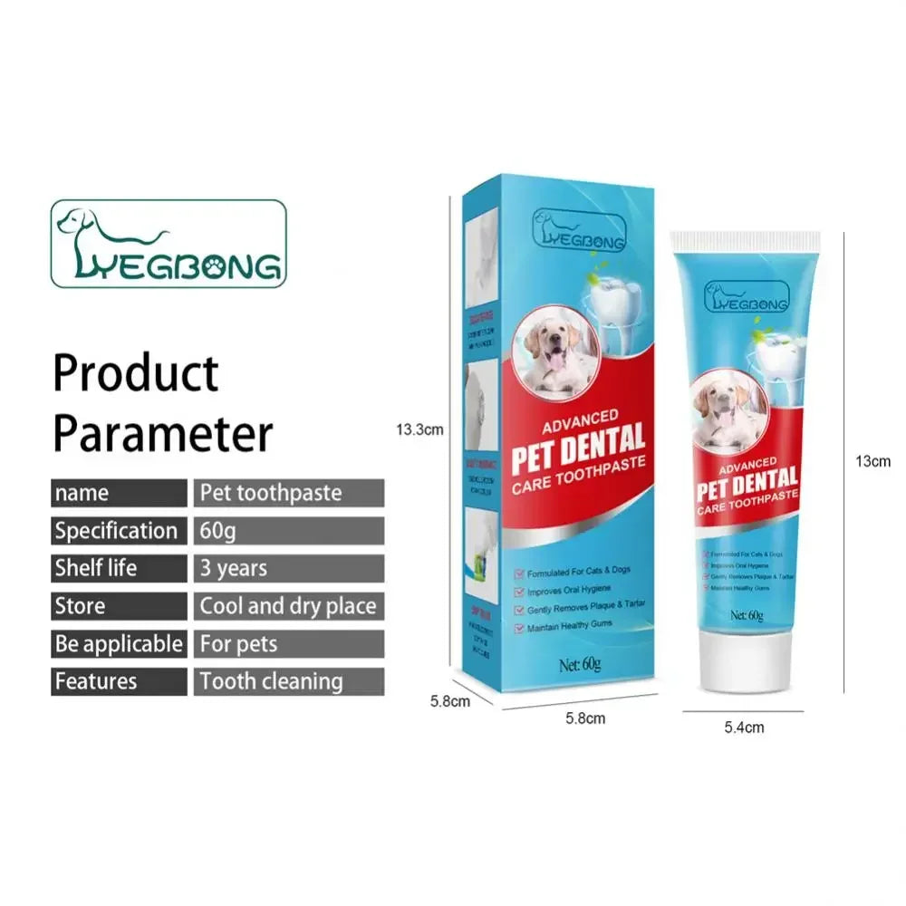 Pet Oral Care Toothpaste Dog Fresh Breath Mouth Deodorant Tartar Plaque Cleaning Prevent Teeth Calculus Cats Edible Toothpaste