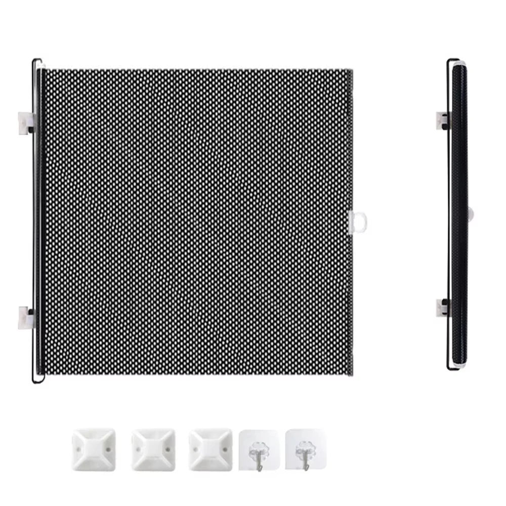 Retractable Pet Safety Gate Wide, Indoor Mesh Fence for Dogs & kitten, Mounting Accessories Included for Doors & Hallways