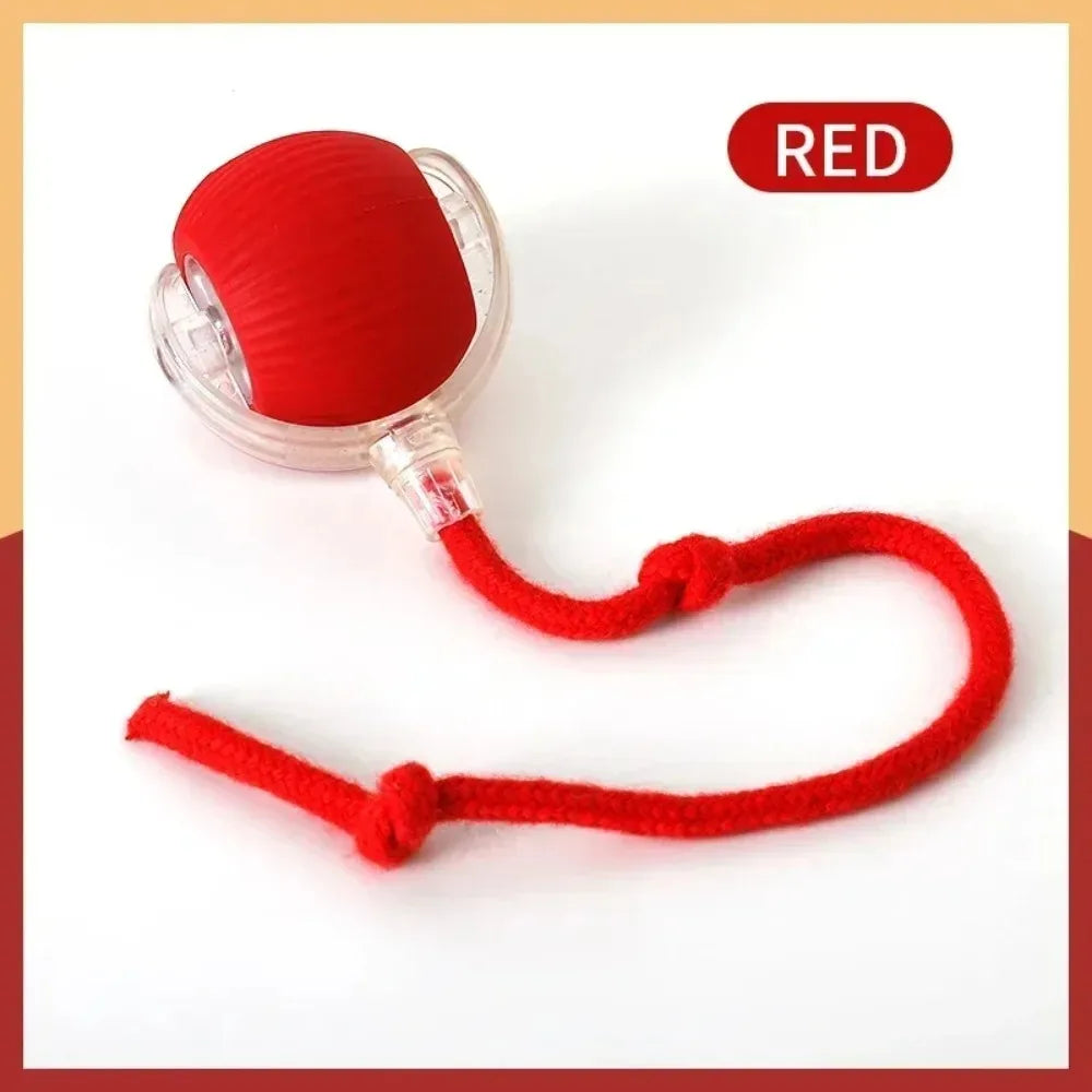 Automatic Rolling Ball Cat Toy Rechargeable Interactive Smart Pet Electric Mouse Imitation Tail for Dog And Cat Training
