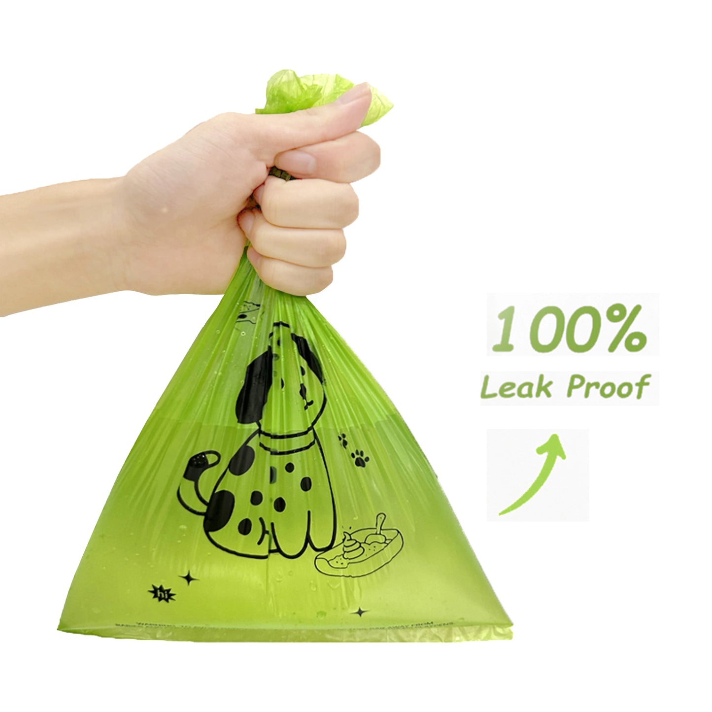 EPI Biodegradable Dog Poop Bags Lavender Scented Pet Poop Bags With Holder Extra Thick Leakproof Dog Poop Bags With Dispenser