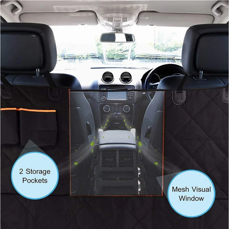 143×153CM Double Zipper Car Pet Seat Pad Waterproof Dirt Resistant Suitable Multiple Models Solid Color Cars Rear Seats Cushion