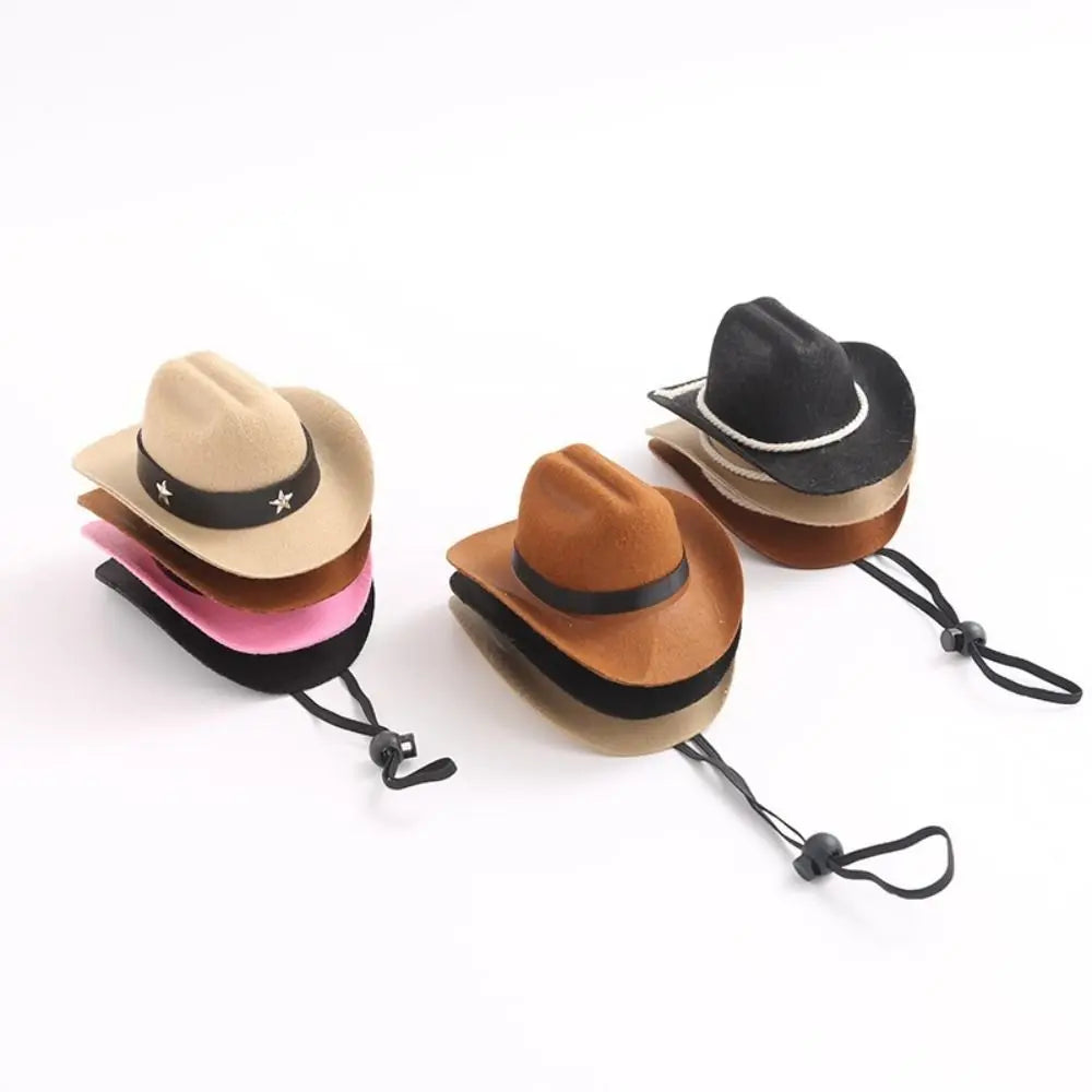 Adjustable Funny Pet Dog Hat Outdoor Summer Pet Accessories Dogs Cats Headwear Cowboy Hats Dog Cat