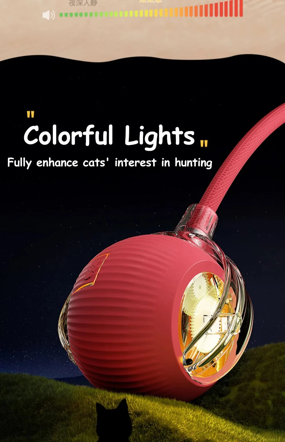 Automatic Rolling Ball Cat Toy Rechargeable Interactive Smart Pet Electric Mouse Imitation Tail for Dog And Cat Training