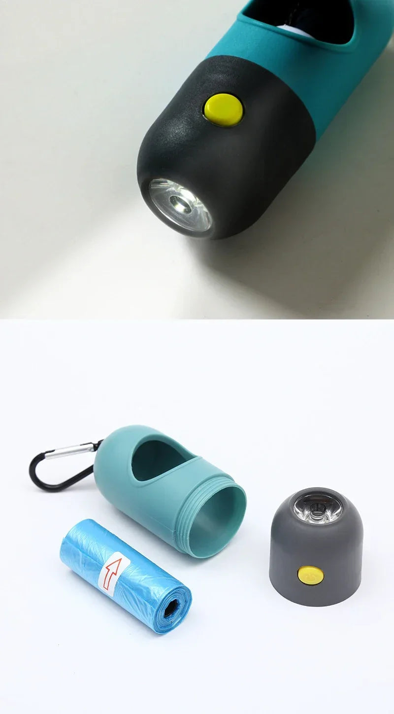 Led Light Dog Poop Bags Dispenser Degradable Waste Bag Outdoor Portable Pet Trash Bags Dog Cat Cleaning Supplies Accessories