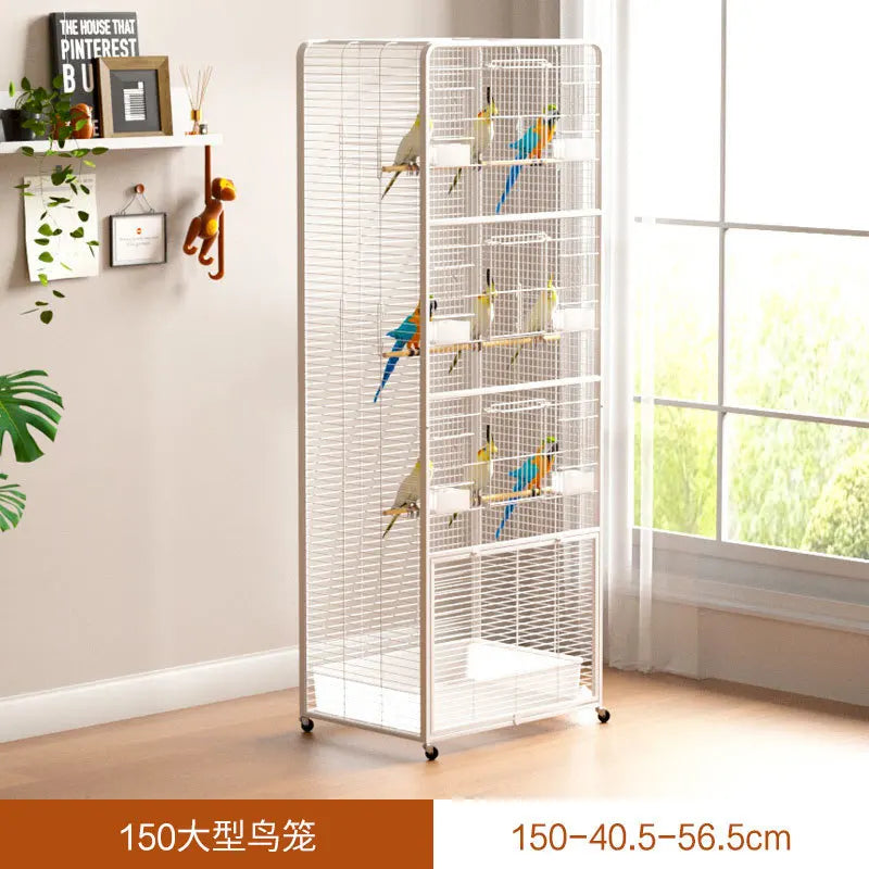 Bird cage Household large tiger parrot luxury villa Large black phoenix special breeding cage Myna embroidered eye bird cage