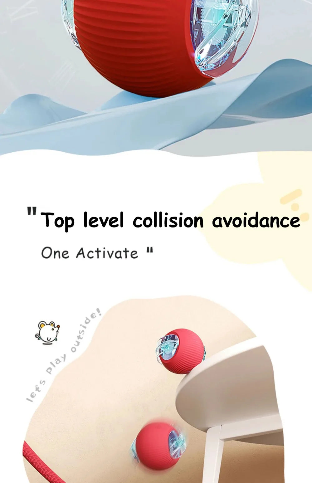 Automatic Rolling Ball Cat Toy Rechargeable Interactive Smart Pet Electric Mouse Imitation Tail for Dog And Cat Training