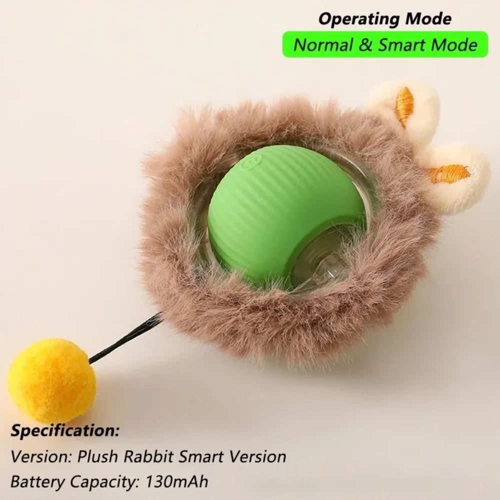 Automatic Rolling Ball Cat Toy Rechargeable Interactive Smart Pet Electric Mouse Imitation Tail for Dog And Cat Training