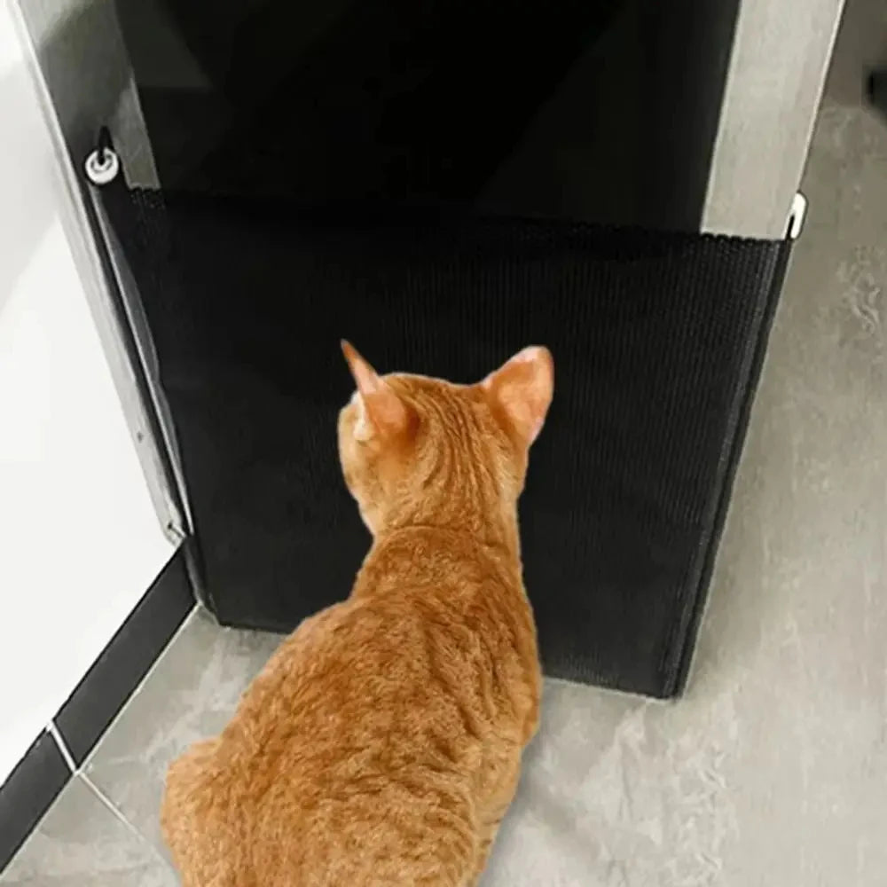 Retractable Pet Safety Gate Wide, Indoor Mesh Fence for Dogs & kitten, Mounting Accessories Included for Doors & Hallways