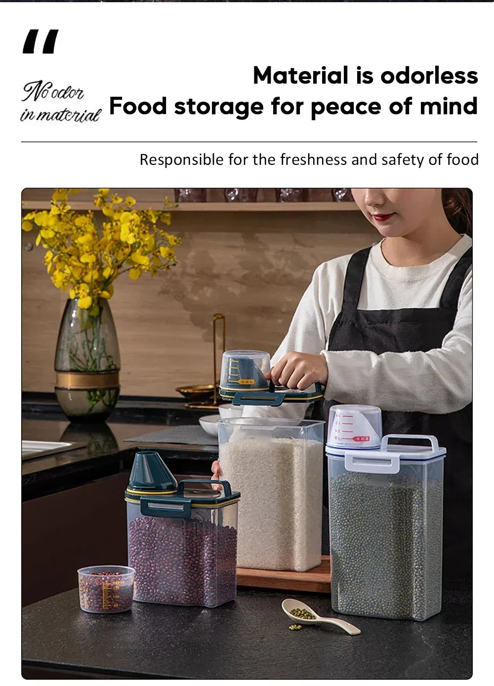 Dog Food Storage Bucket Pet Food Grain Storage Tank Kitchen Storage Rice Box Cat Food Grain Sealed Jar Dog Cat Accessories