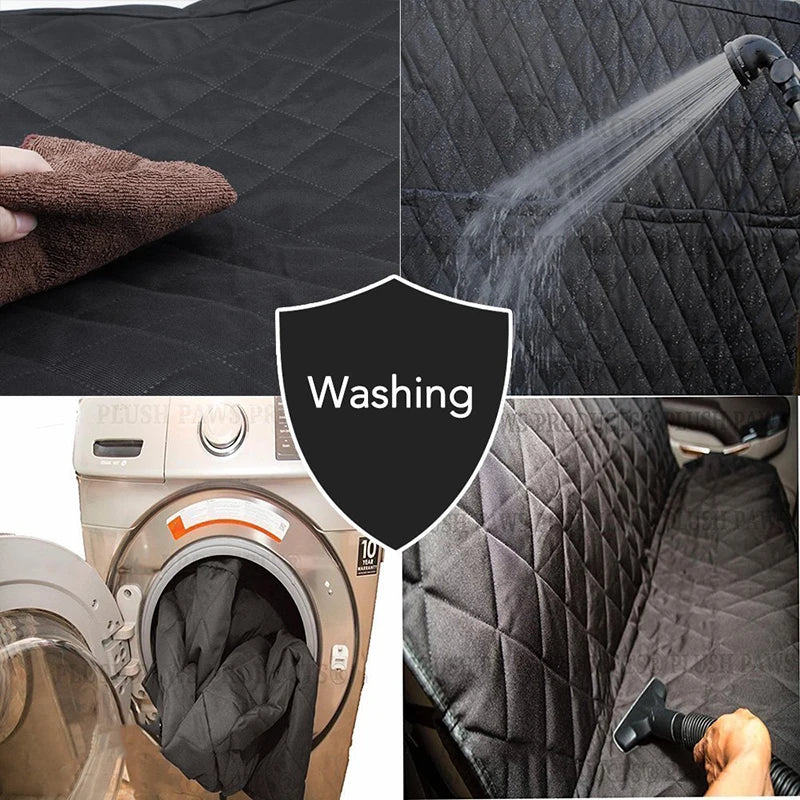 143×153CM Double Zipper Car Pet Seat Pad Waterproof Dirt Resistant Suitable Multiple Models Solid Color Cars Rear Seats Cushion