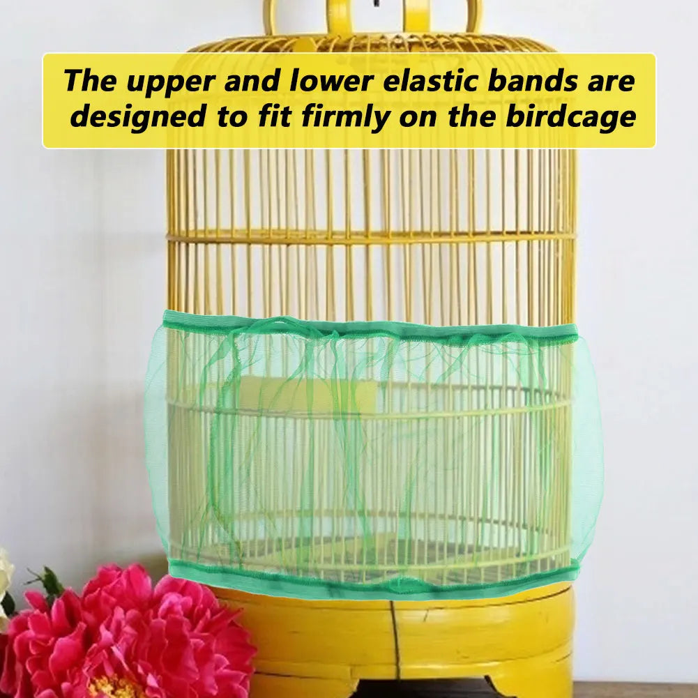 250-66cm Mesh Bird Cage Cover Nylon Dustproof Birdcage Parrot Cage Net Pet Accessories Airy Mesh Parrot Bird Cage Net s/m/l