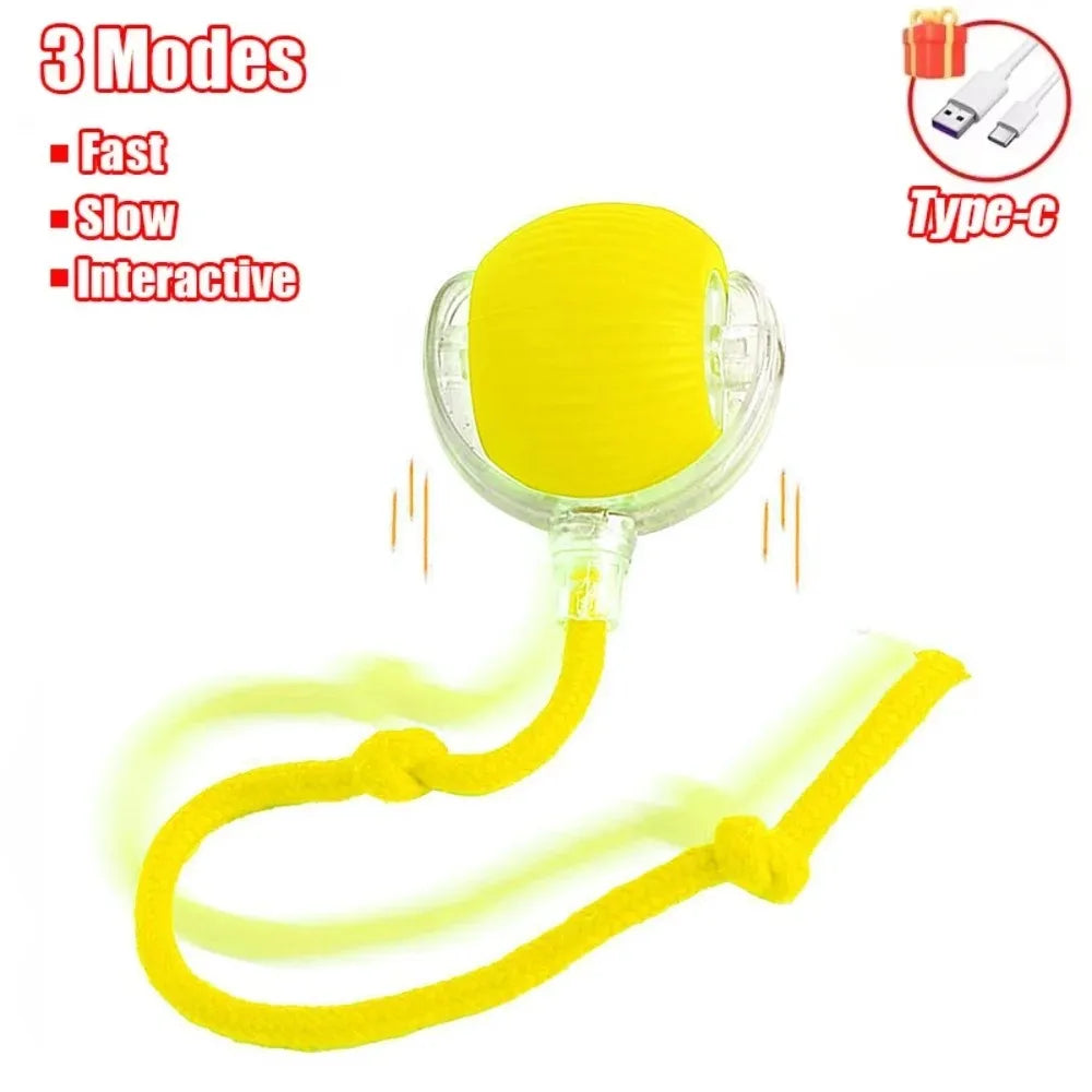 Automatic Rolling Ball Cat Toy Rechargeable Interactive Smart Pet Electric Mouse Imitation Tail for Dog And Cat Training
