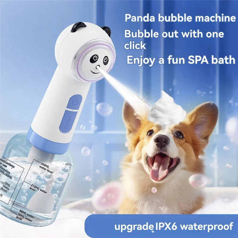 Automatic Foam Soap Dispenser Cordless Pet Bath Cleaning Electric Dog Shampoo Foam Machine Pet Sprayer Supplies