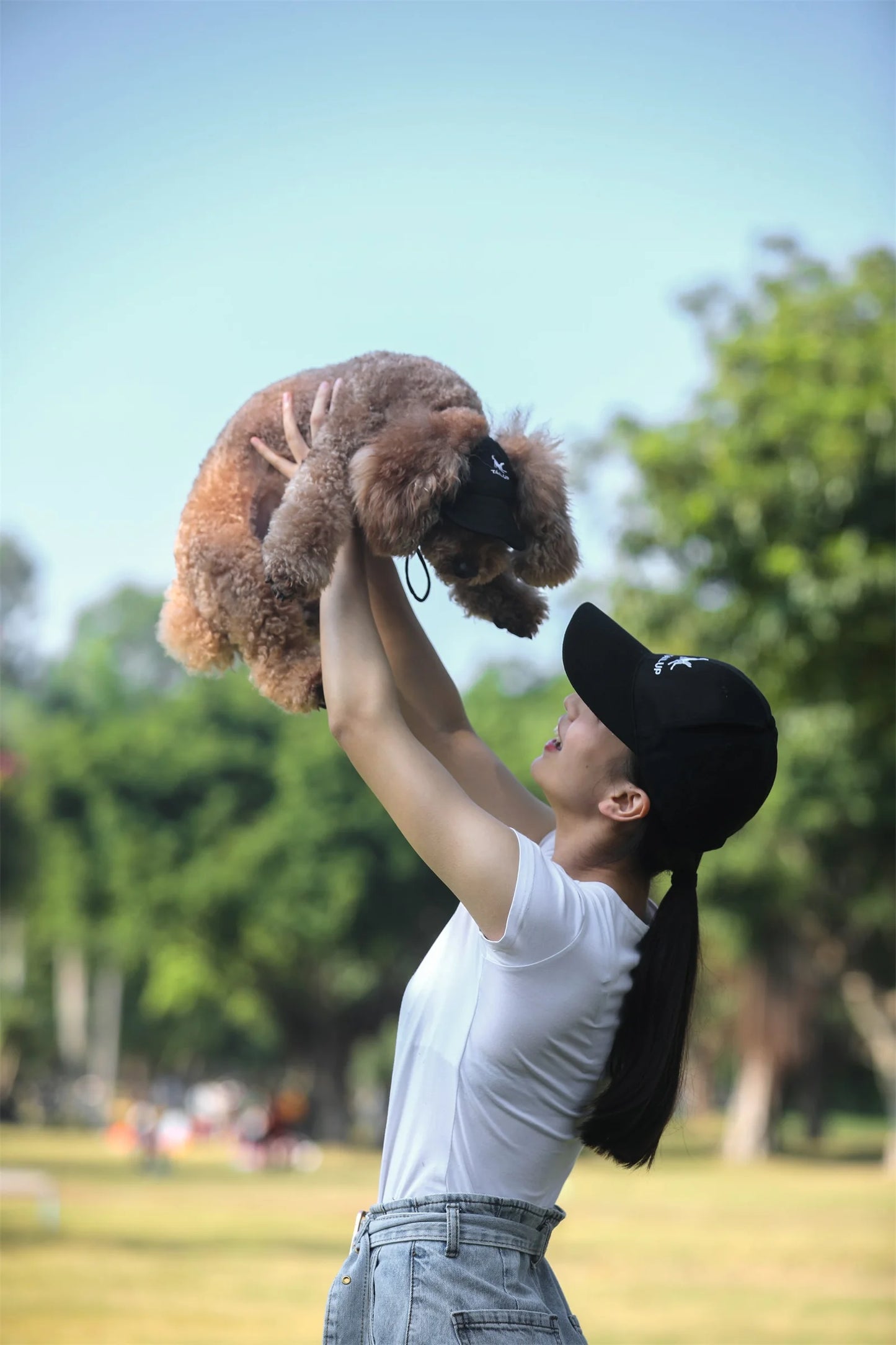 Adjustable Pet Dog Travel Cute Baseball Hat Sun Cap Visor Hat with Ear Holes Outdoor Sport Pet Supplies