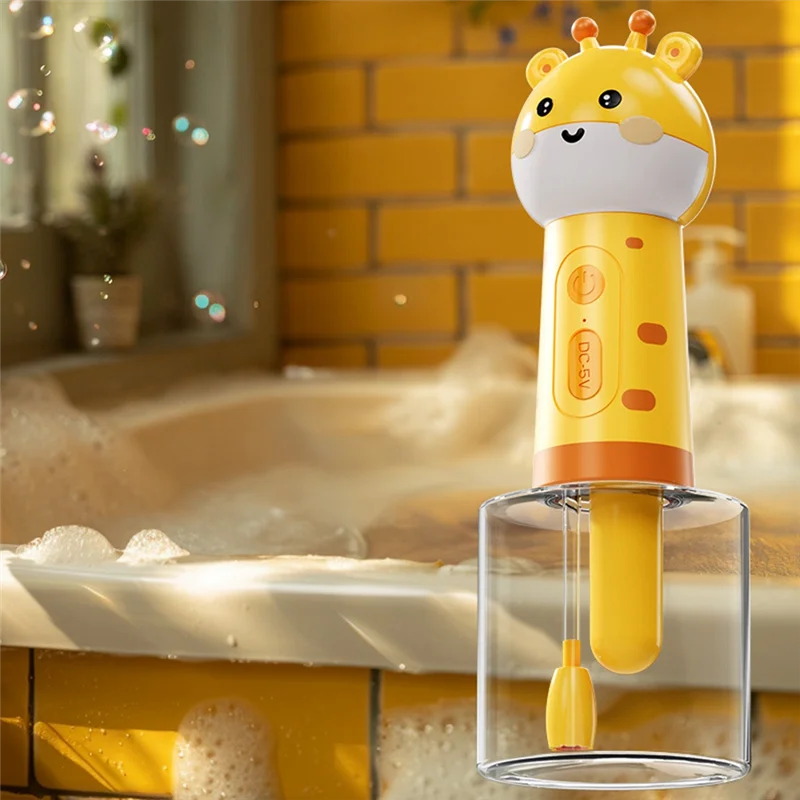 Automatic Foam Soap Dispenser Cordless Pet Bath Cleaning Electric Dog Shampoo Foam Machine Pet Sprayer Supplies