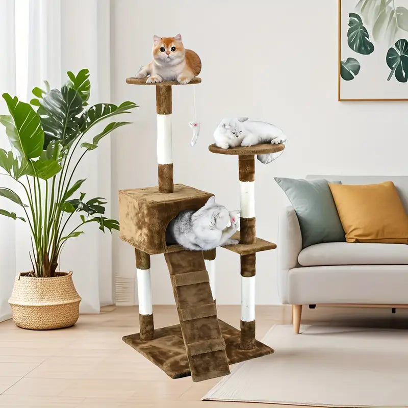 Luxurious Cat Tree Tower - Multi-Level with Hammocks & Dens