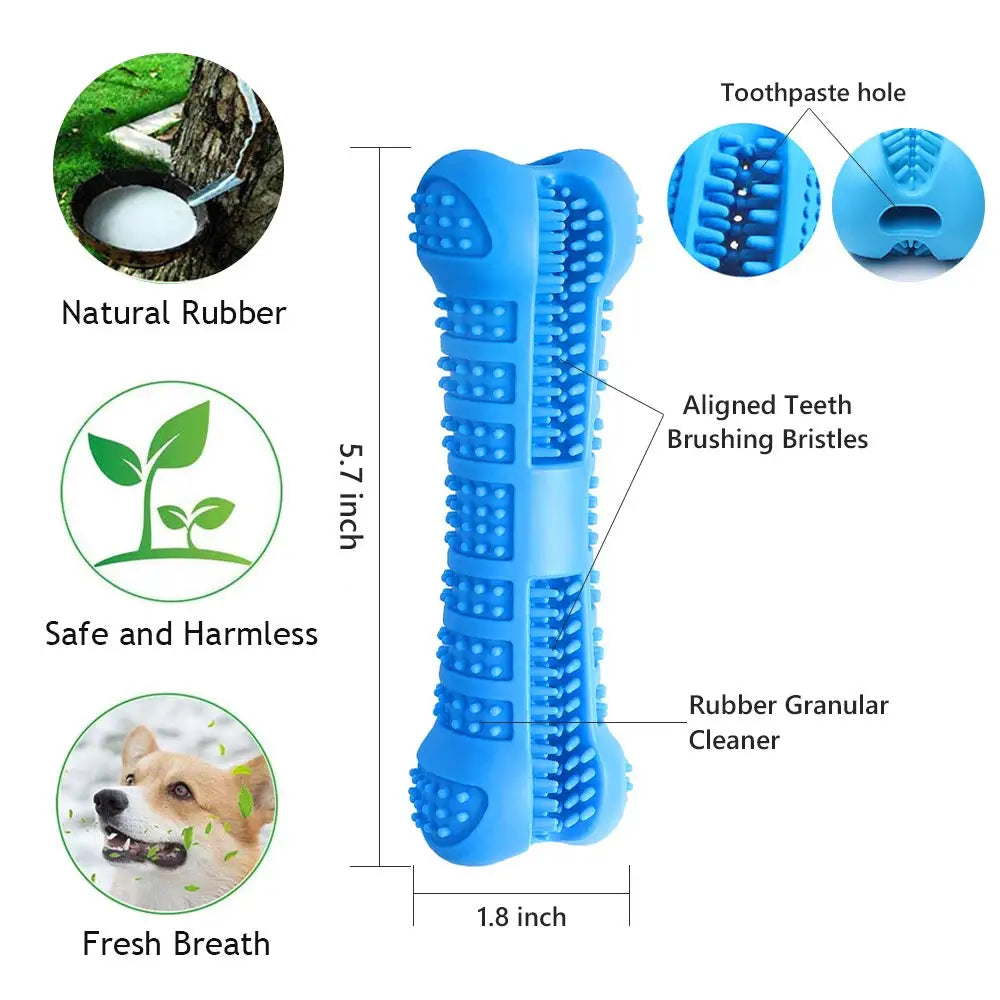 Soft Rubber Dog Toothbrushes Puppy Chew Toys Dog Brush Stick 360 Degree Teeth Cleaning Toothpaste for Small Dogs Pet Toothbrush