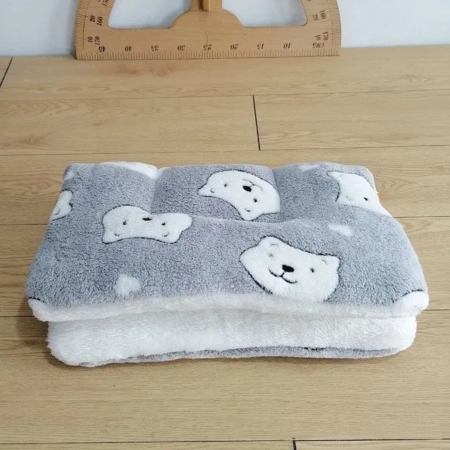 Flannel Pet Mat Dog Bed Cat Bed Thicken Sleeping Mat Dog Blanket Mat For Puppy Kitten Pet Bed for Small Large Dogs Pet Supplies