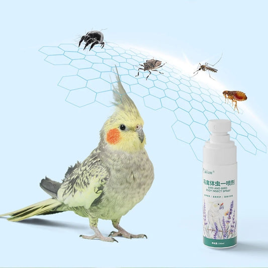 Bird insect repellent 100ml parrot supplies in addition to feather lice mites sterilization in vitro insect spray starling thrus