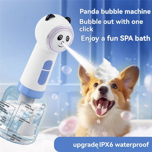 Automatic Foam Soap Dispenser Cordless Pet Bath Cleaning Electric Dog Shampoo Foam Machine Pet Sprayer Supplies